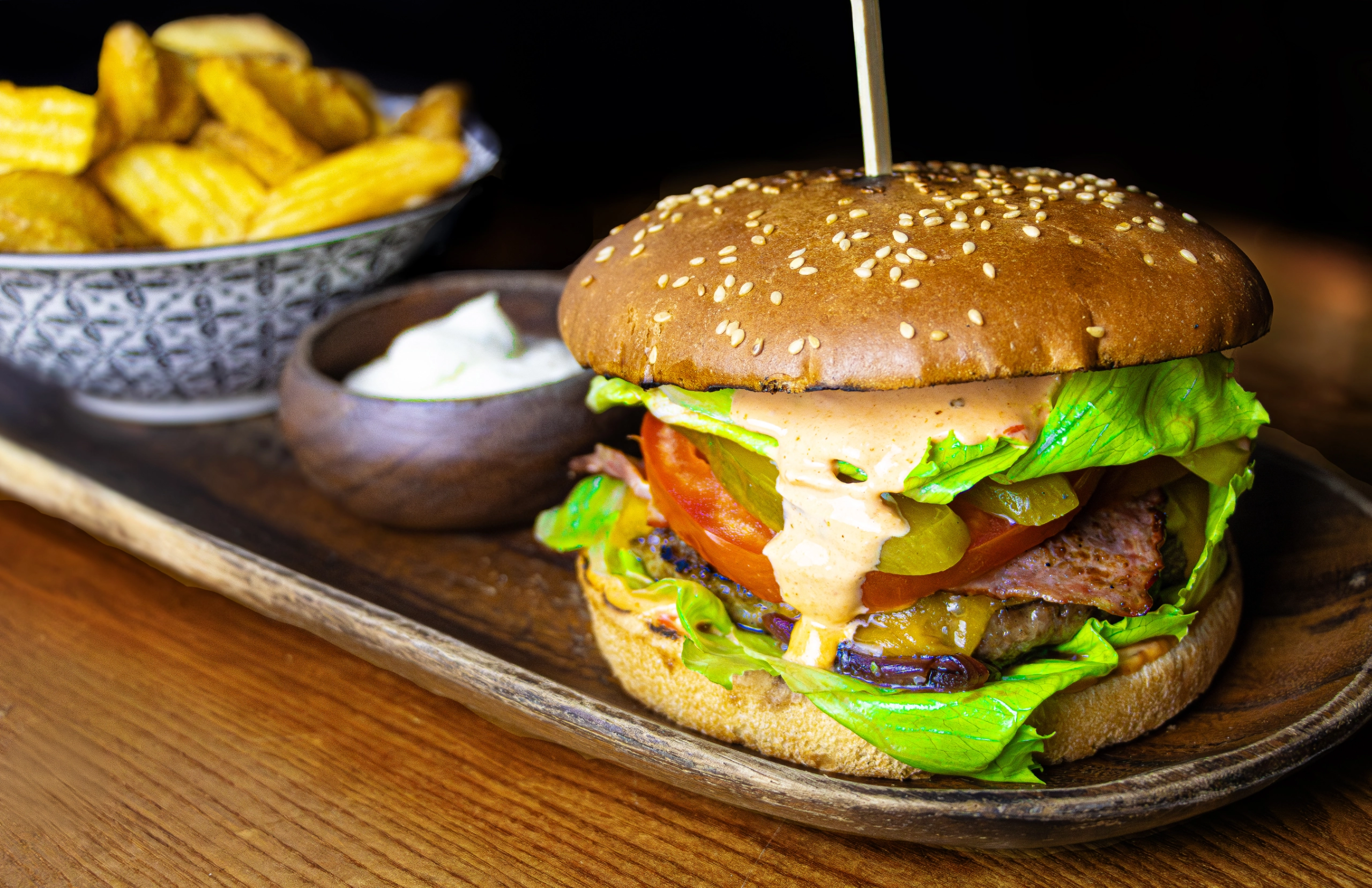 Beef burger with local beef from Căpruța Pia