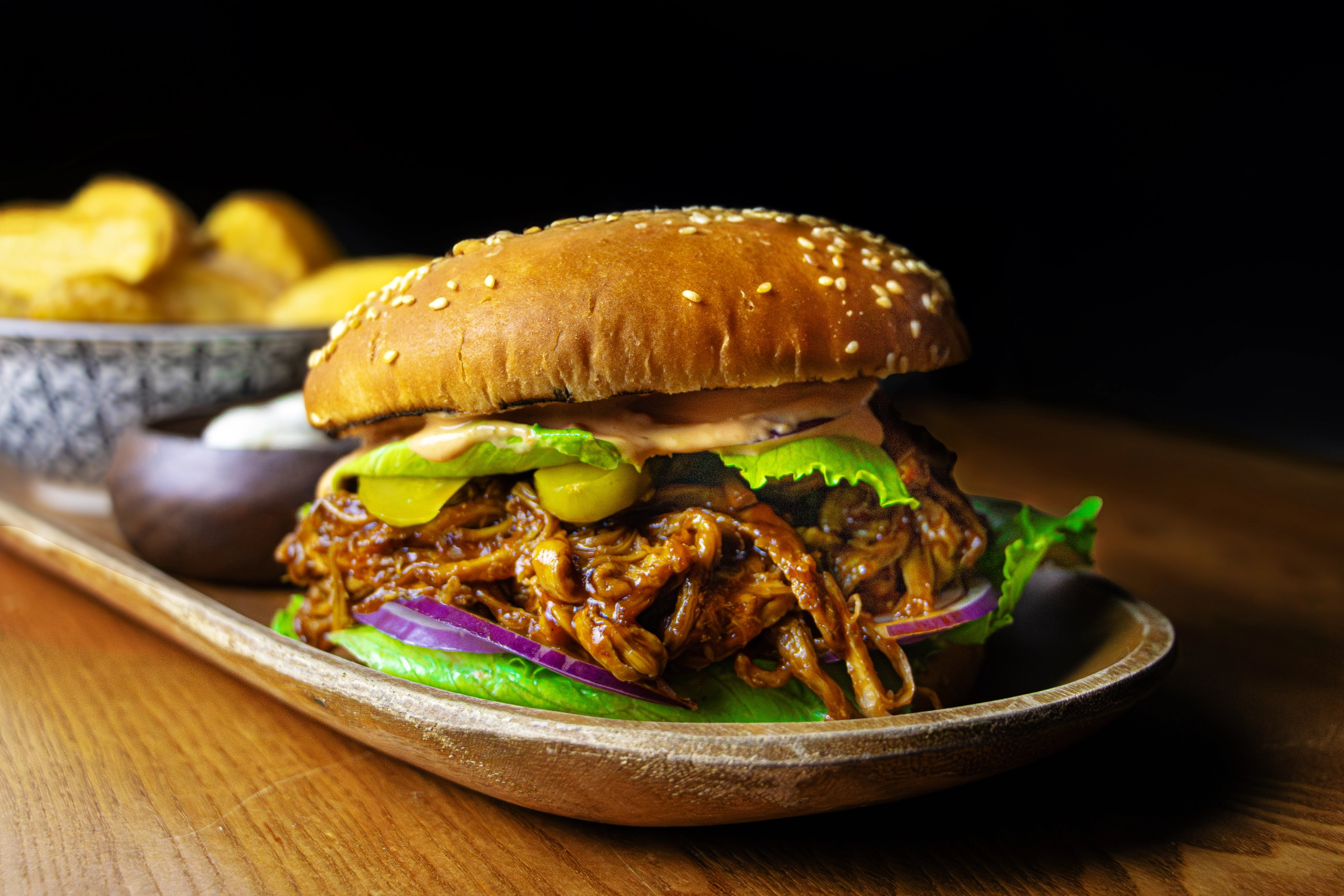Pulled pork burger